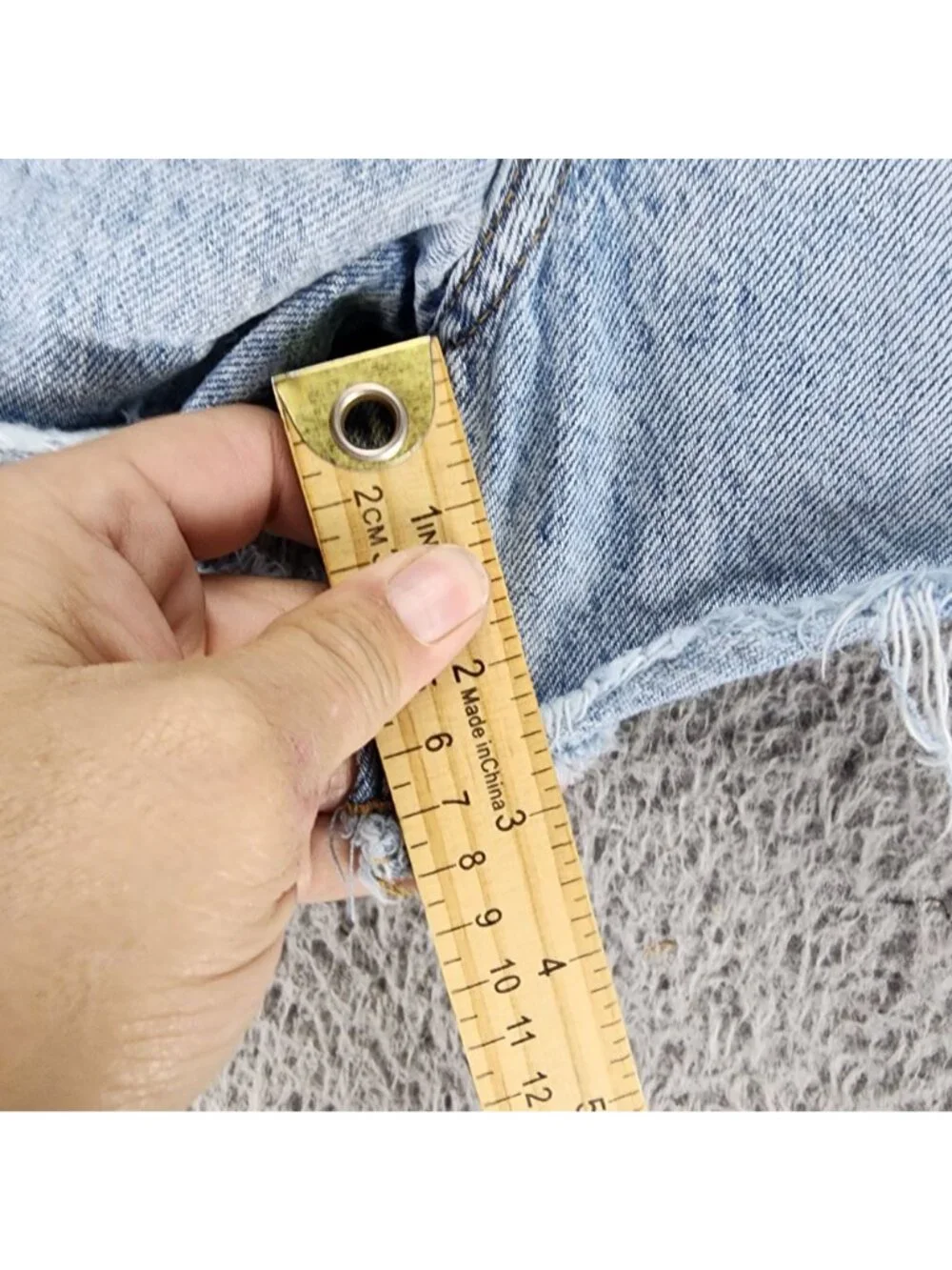 Pistola Shorts Womens 27 Blue Cotton Denim Cutoff Jorts *Read*